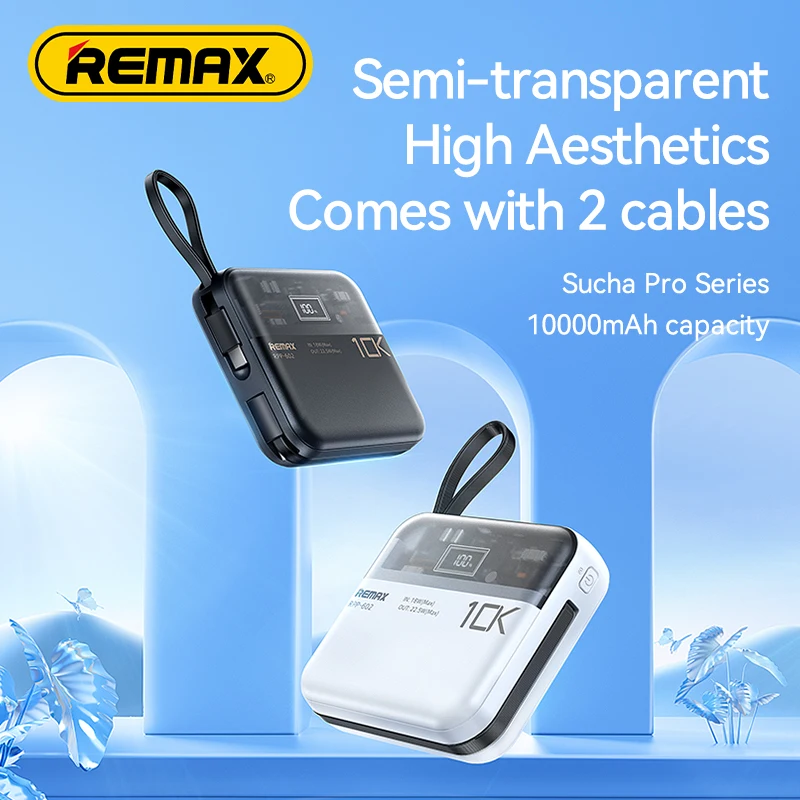 REMAX Power Bank 10000 мАч Быстрая зарядка для iPhone 15 Pro MAX 14 13 12 Mini iPad Tablets Samsung Xiaomi Портативное