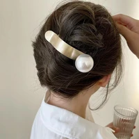 big pearl metal gold hair claws clips for women simple grasp hair clips and pins girls headwear korean fashion accessories gifts