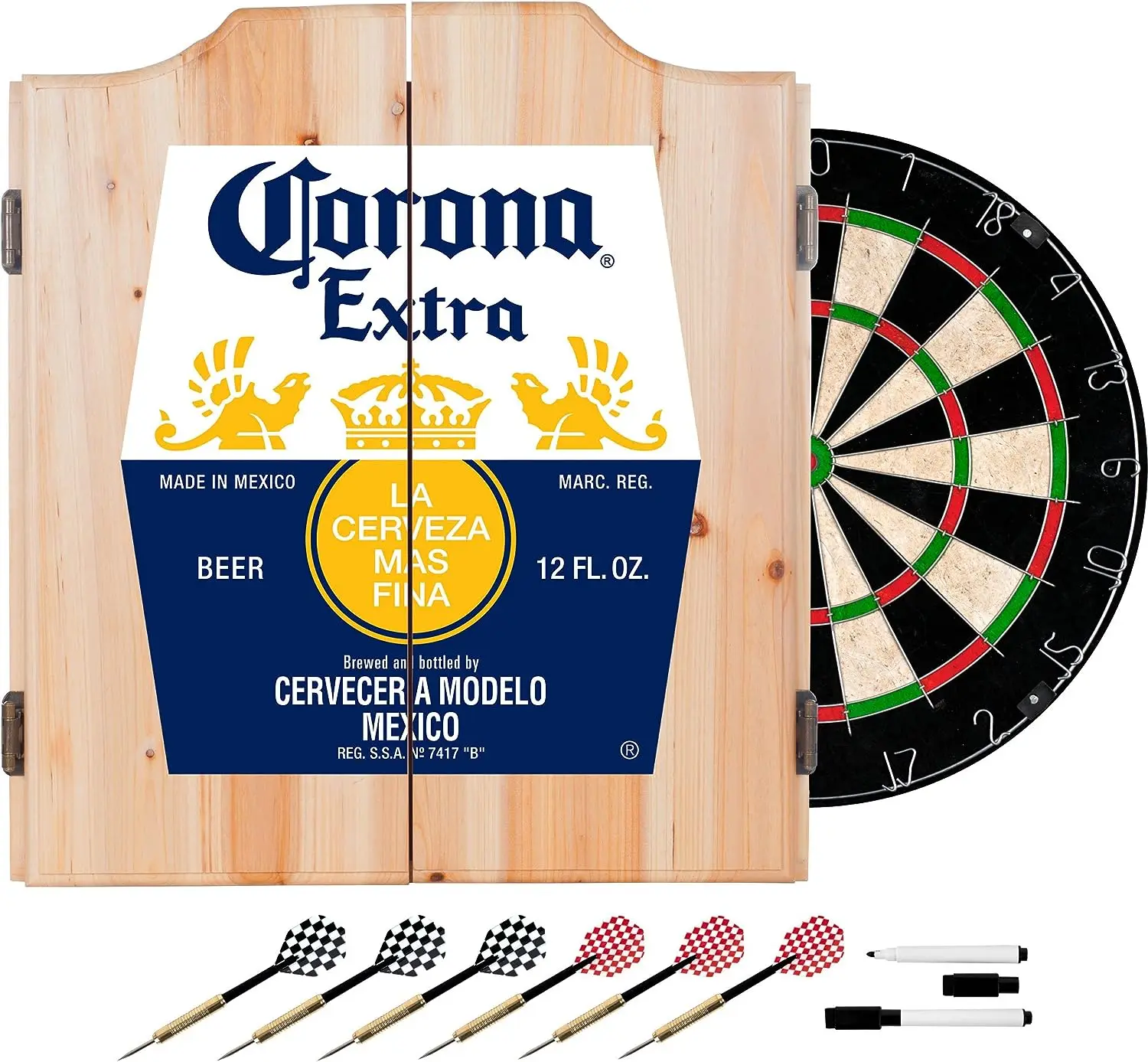 

Dart Board Set with Cabinet - Label - by Darts Archery accessories Blowgun Darts flights Darts Arrows for archery Bow fishing ar