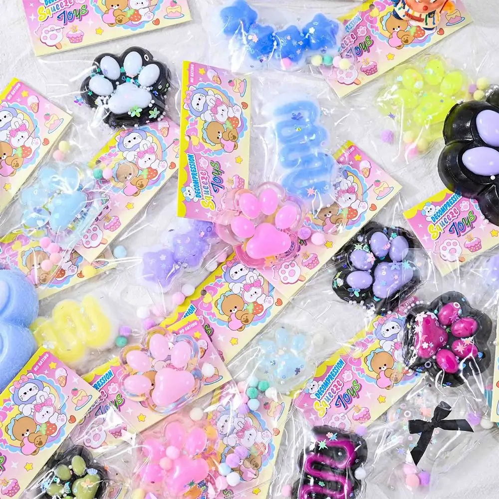 Мягкие липкие игрушки для снятия стресса расслабляющие милые в виде кошачьей