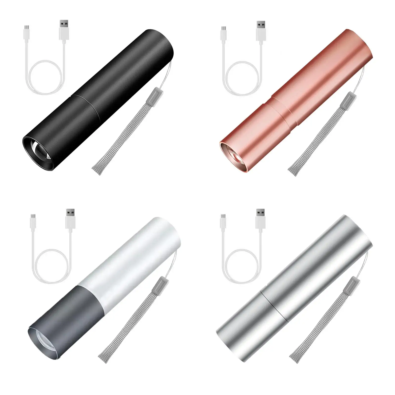 

LED Flashlight Waterproof Super Bright USB Rechargeable Torch Light for Outdoor Climbing Camping Backpacking Emergency