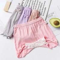 girls panties summer thin breathable panties cotton for kids solid shorts all match cozy pants 6 12 years children loose panties