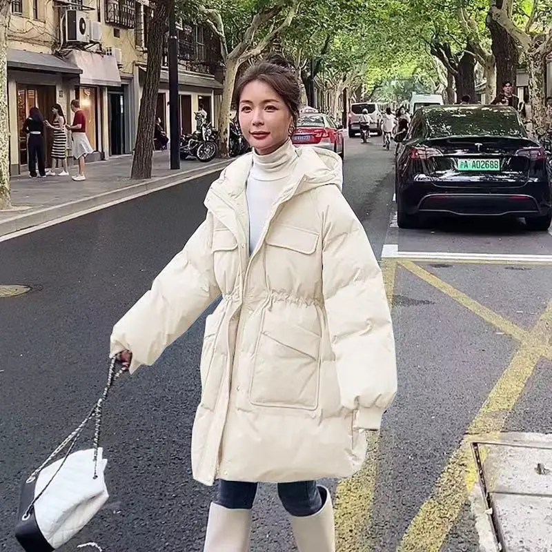 2023 New Winter Women Parkas Jackets Casual Thick Warm Hooded Pockets Coat Female Winter Outwear Jacket Parkas Ladies S60