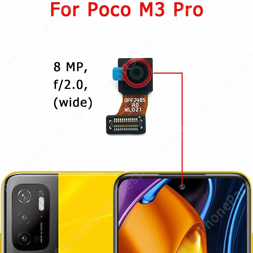 Задняя фронтальная камера для Xiaomi Mi Poco M3 Pro M3Pro оригинальный модуль задней камеры