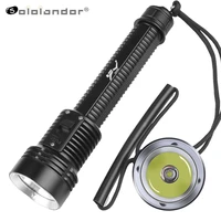 new t40 led diving flashlight magnetic control switch aluminum alloy flashlamp non slip wear resistant 18650 battery fixed focus