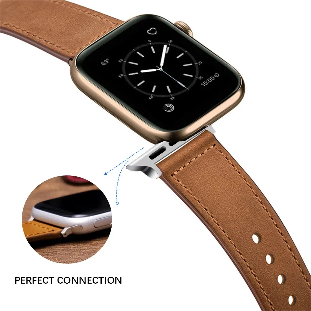 Leather strap for Apple watch band 44mm 40mm 45mm 41mm 38mm 42mm Single tour watchband bracelet iWatch series 8 Ultra se 7 5 3 6