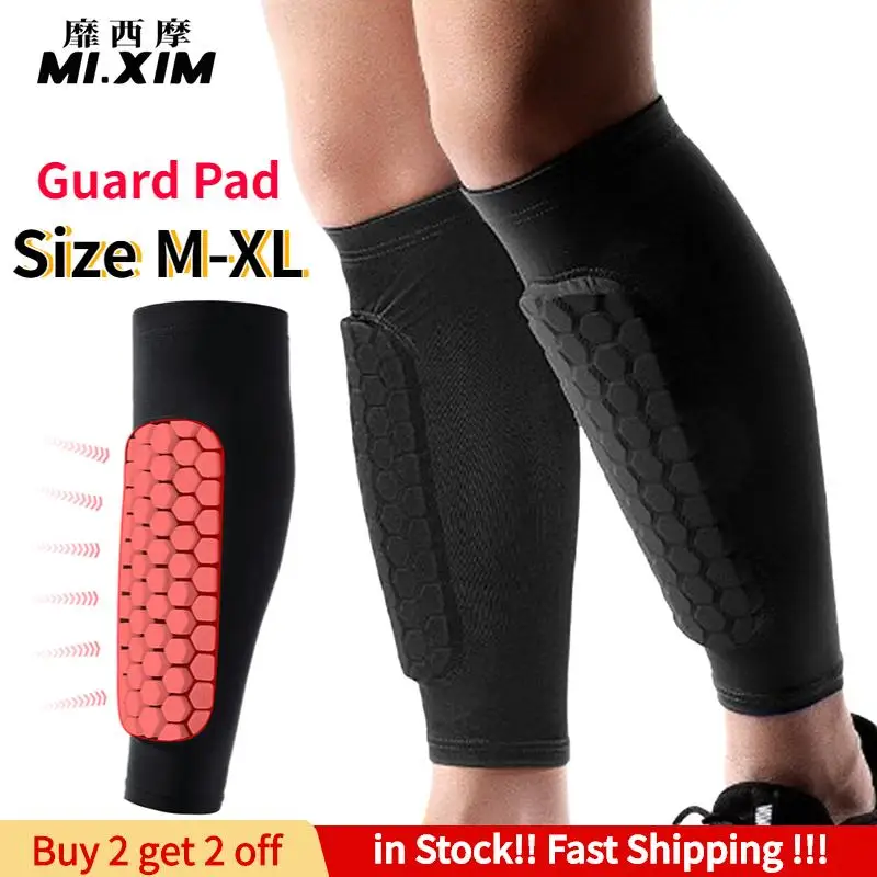

1pc Soccer Shin Guards Outdoor Sport Honeycomb Anti-Collision Pads Protection Leg Calf Guard Protector Gear Sports Safety Gear
