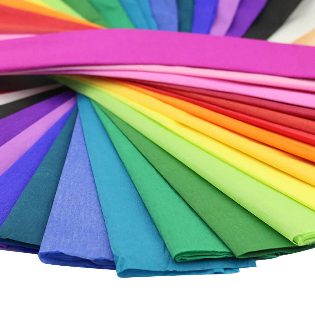 

3 Packs Color Tissue Paper Crepe Paper Origami Paper for Bouquet Gift Craft