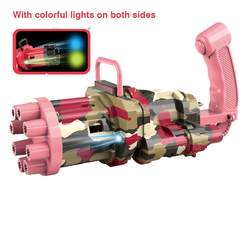 

Пулеметы для мыльных пузырей для детей, автоматические пулеметы для мыльных пузырей с 8 отверстиями, летняя машинка для уличных игрушек для ...
