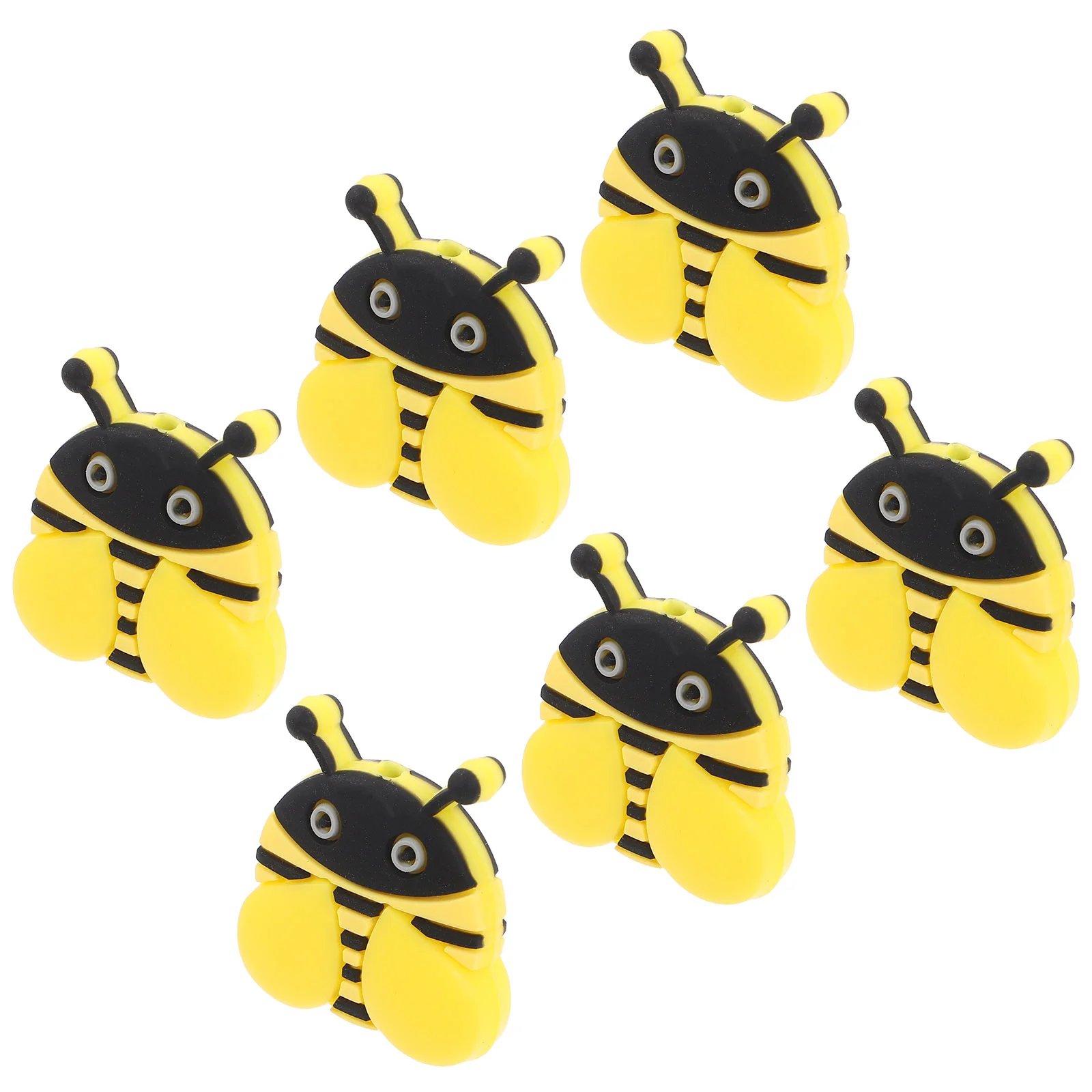 6 шт. заглушки для игл Маленькая пчелка аксессуары вязания торцевые защитные