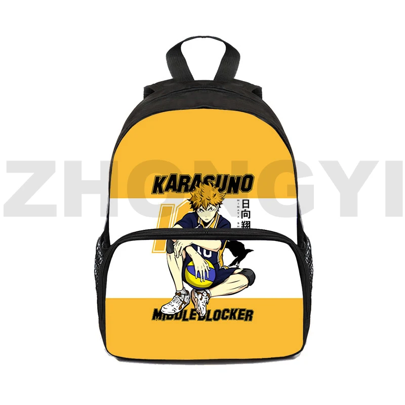 

Hot 3D Haikyuu Karasuno Nekoma Backpacks Fashion Trend Women Bags 12/16 Inch Student Anime Japanese Bag Cute Canvas Backpack Men