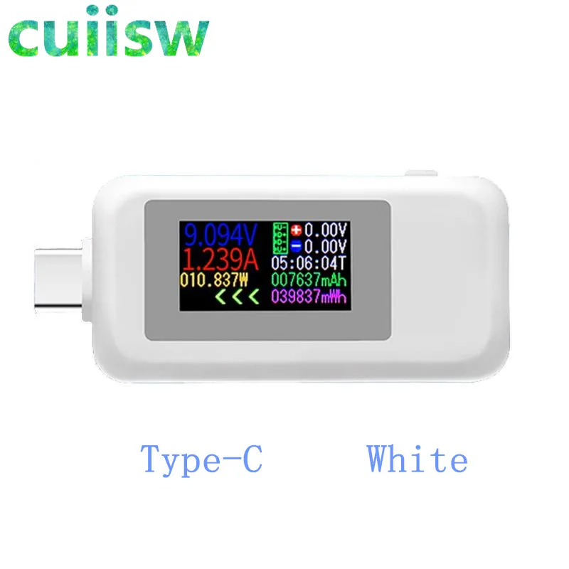 10 в 1 USB-тестер постоянного тока Type-C 4-30 измеритель напряжения таймер Амперметр