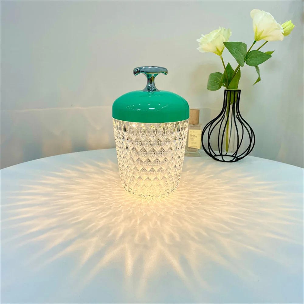

Crystal Table Lamp Romantic Desktop Creative Portable Bedroom Night Lamp Atmosphere Lamp