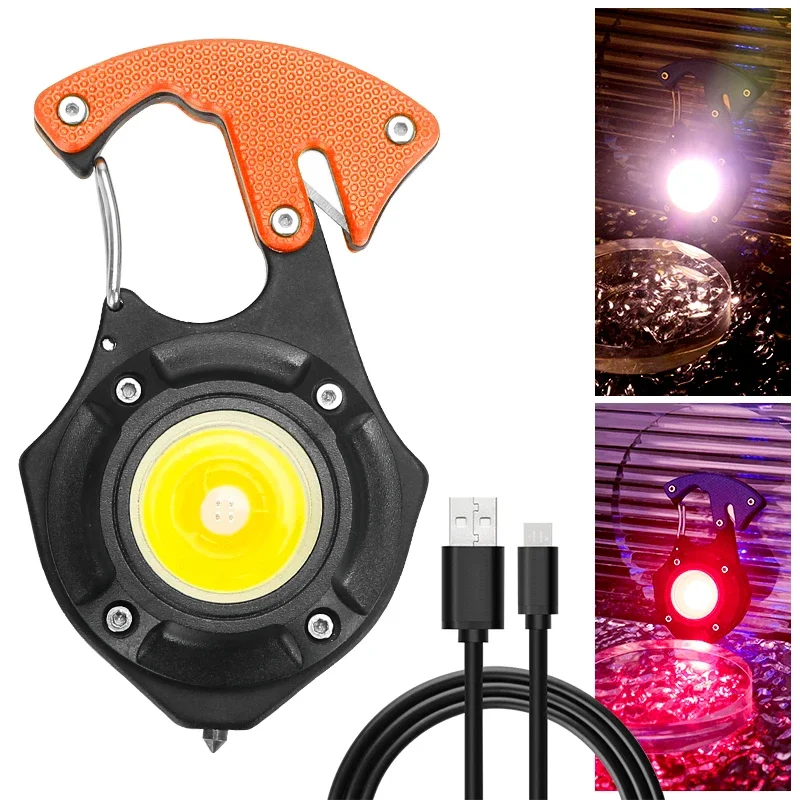 

Портативный перезаряжаемый красный светодиодный фонарик COB