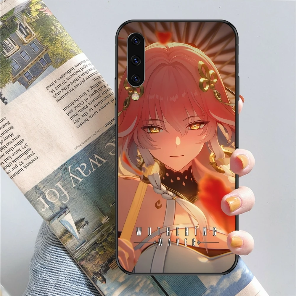 Wuthering волны Changli Чехол для мобильного телефона Samsung Note 9 10 20 Plus Pro Ultra J6 J5 J7 J8 черный