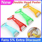 Лидер продаж, многофункциональная Терка с двойной головкой из нержавеющей стали, терка для картофеля, огурца, моркови, Овощечистка, кухонные инструменты для овощей