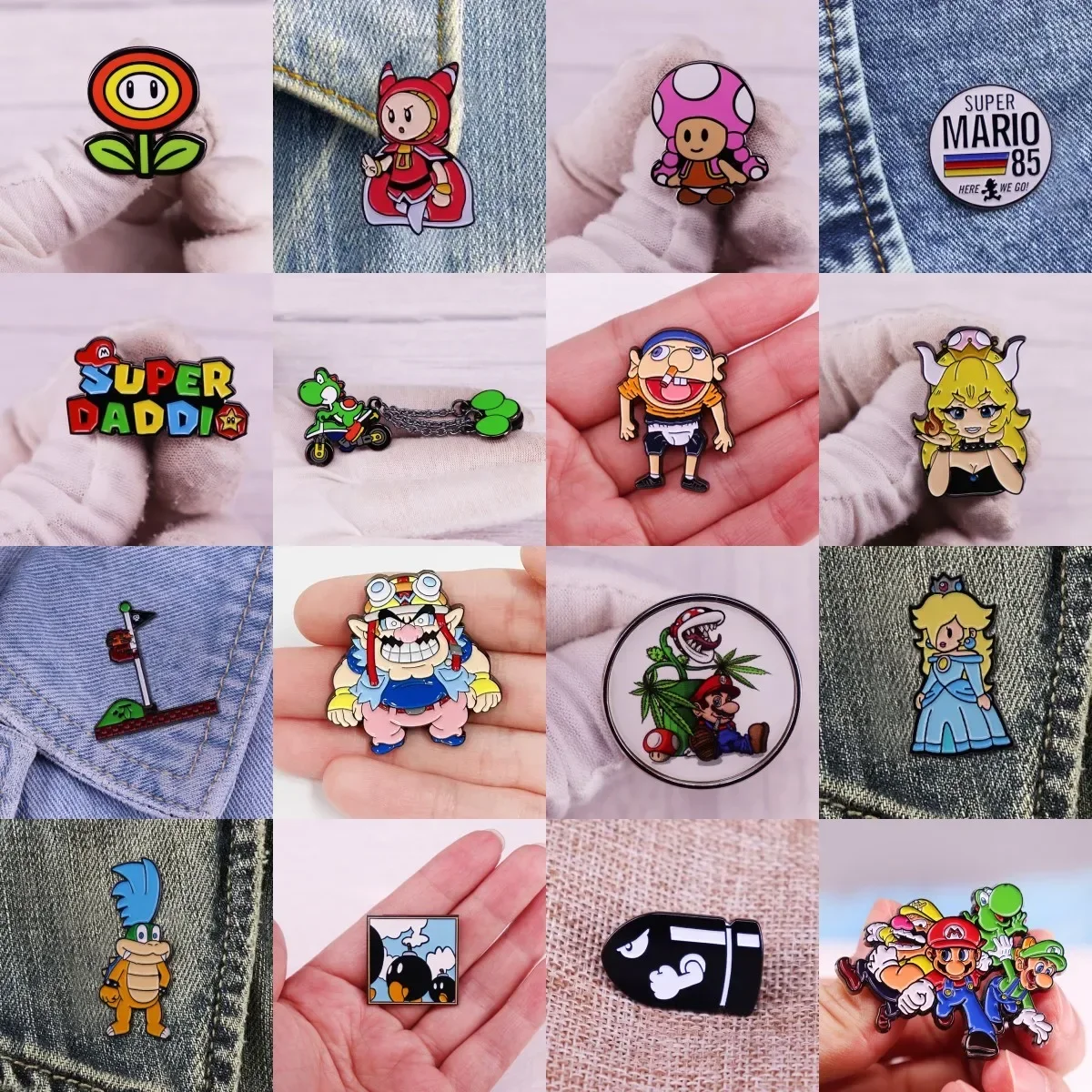 Классическая фигура MarioBros эмалированная булавка ретро значок аркадной игры