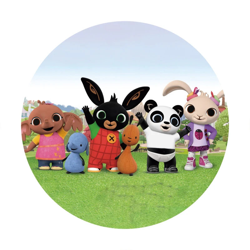 

Disney Carton Zoo Doll Circle Background Birthday Party Decoration Banner Round Photography Backdrop Photo Studio Photocall