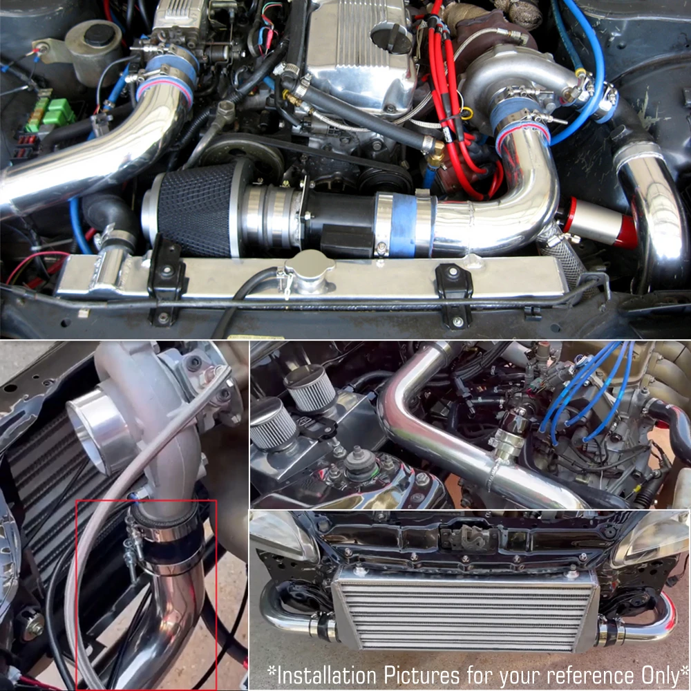 Универсальный 2-дюймовый 51 мм турбоинтеркулер алюминиевая трубка силиконовый