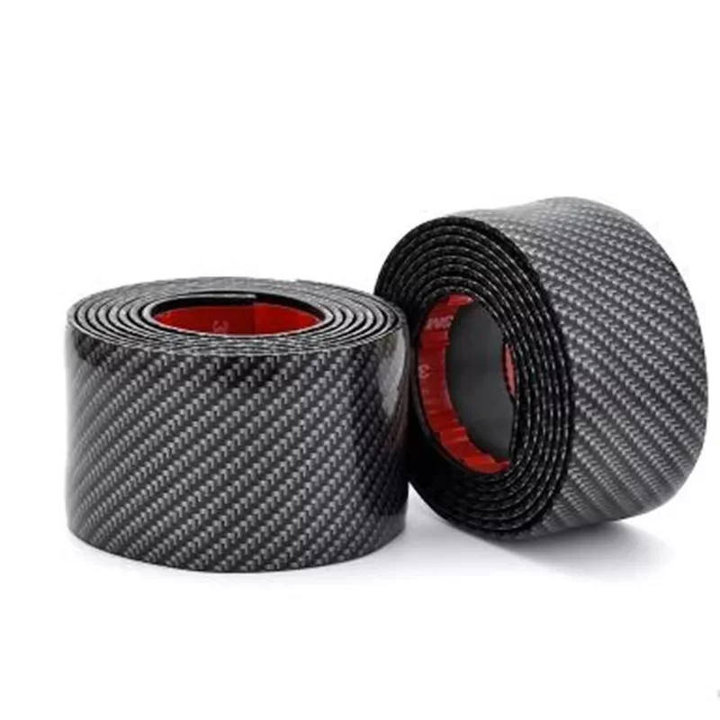 

Universal Car Stickers 5D Carbon Fiber Rubber Styling Door Sill Protector Bumper Strip Car Front Bumper Lip Carbon Fiber Rubber