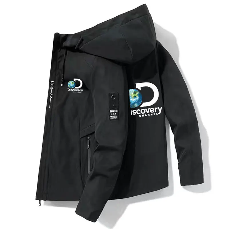 

Куртка Discovery Channel мужская с капюшоном, дышащая уличная одежда для кемпинга и походов, тренчкот, приключения, 2023