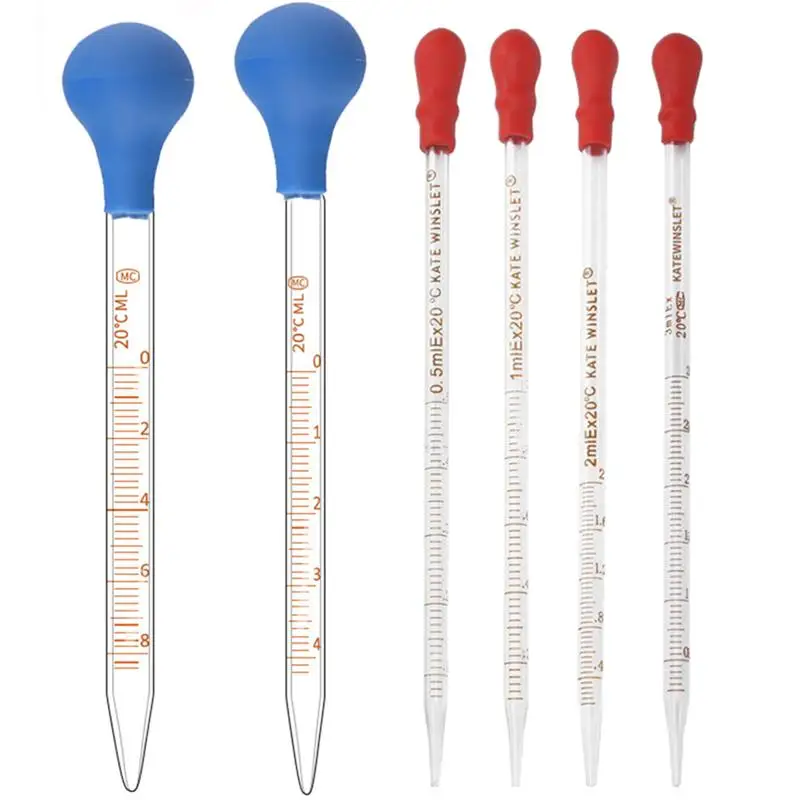 

1 Set Glass Pipette Glass Graduated Dropper Assortment Glass Liquid Pipette
