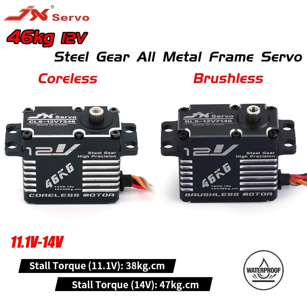 JX 46 кг 12 В бесщеточный сервопривод без сердечника HV Водонепроницаемая стальная шестерня полный CNC алюминиевый корпус мотор для радиоуправляемой модели автомобиля вертолета часть JX 46 кг 12 В бесщеточный сервопривод без сердечника HV Водонепроницаемая стальная шестерня полный CNC алюминиевый корпус мотор для радиоуправляемой модели автомобиля вертолета часть