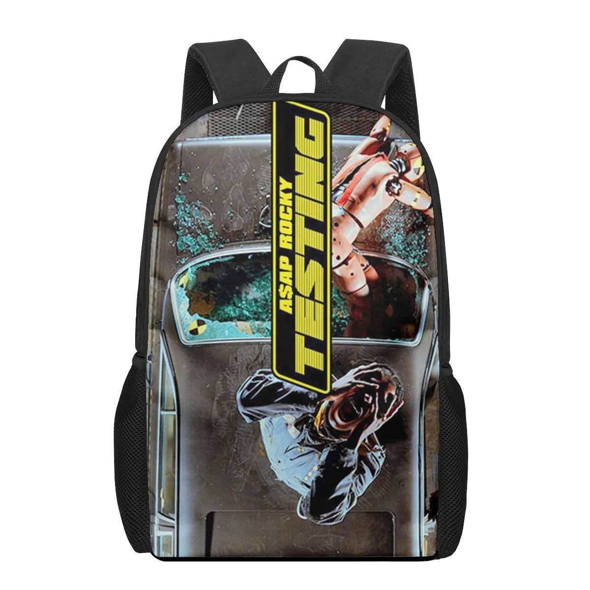 Asap Rocky Rapper TESTING  3D Print School Backpack for Boys Girls Teenager Kids Book Bag Casual Shoulder Bags 16Inch Satchel Mo
