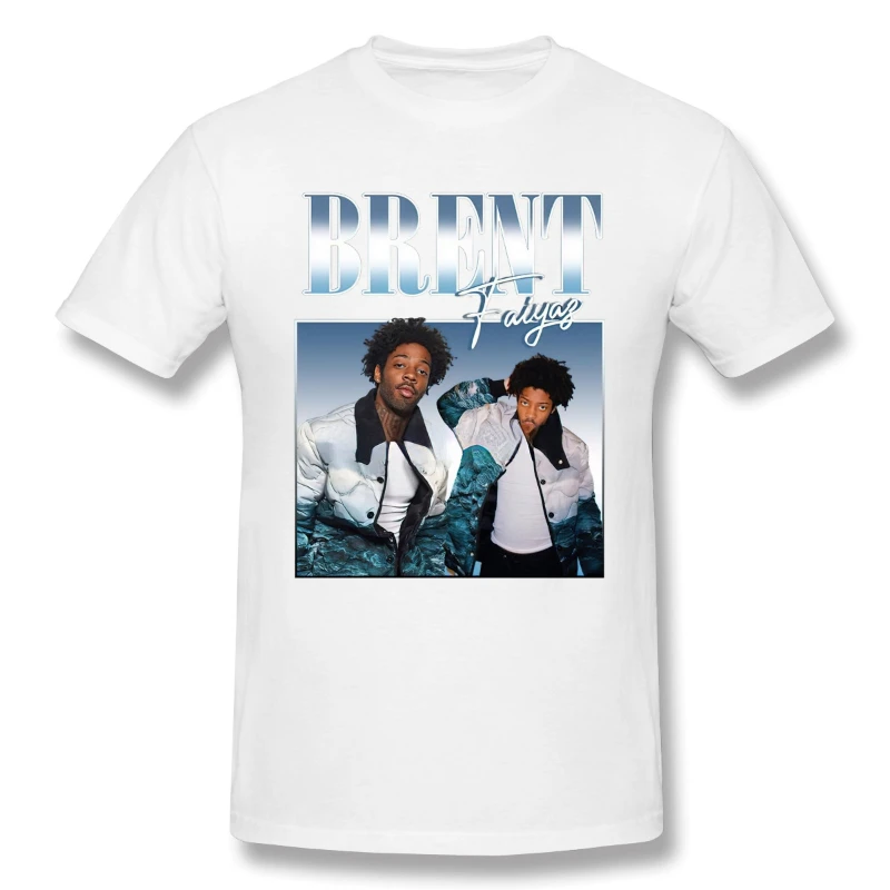 

Рубашка Брент Faiyaz унисекс, вдохновляющая Винтажная футболка в стиле 90-х, стиль хип-хоп, рэп стандартная, Классическая Повседневная Уличная о...