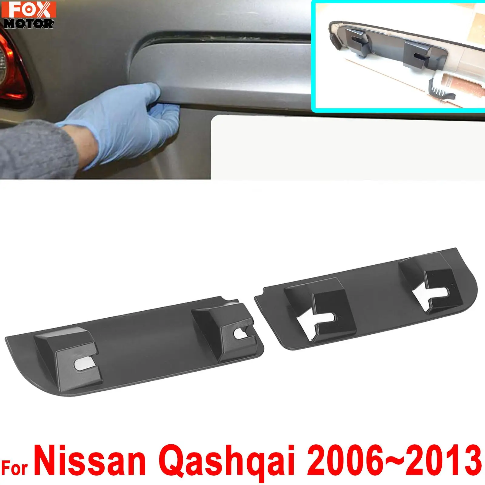 Kit de reparación de manija de maletero para Nissan Qashqai + 2, Clips de Clip para maletero, accesorios de coche, 2006, 2007, 2008, 2009, 2010, 2011, 2012, 2013