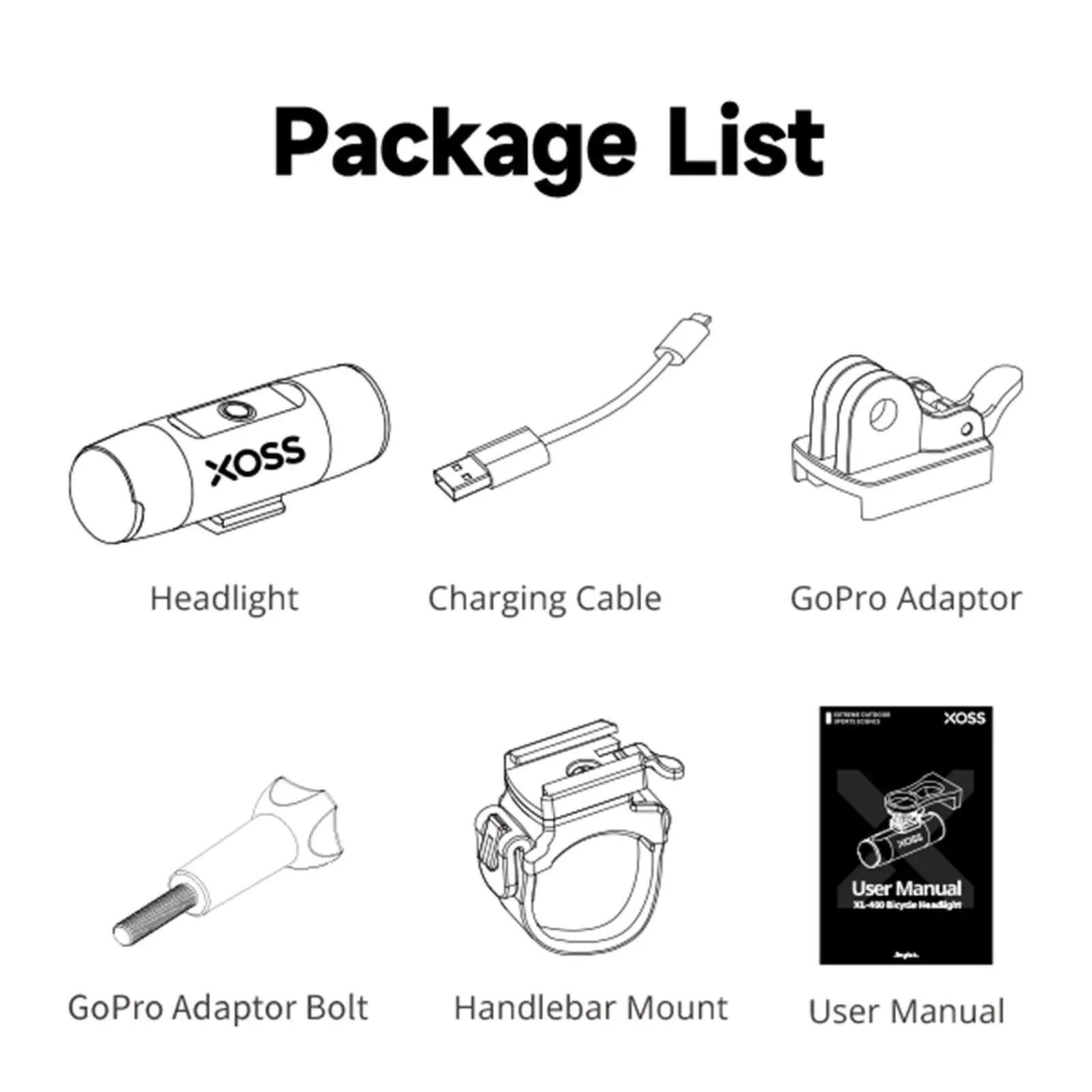 XOSS велосипедный фонарь 400 люмен велосипедная фара Power Bank фонарик руль USB зарядка MTB