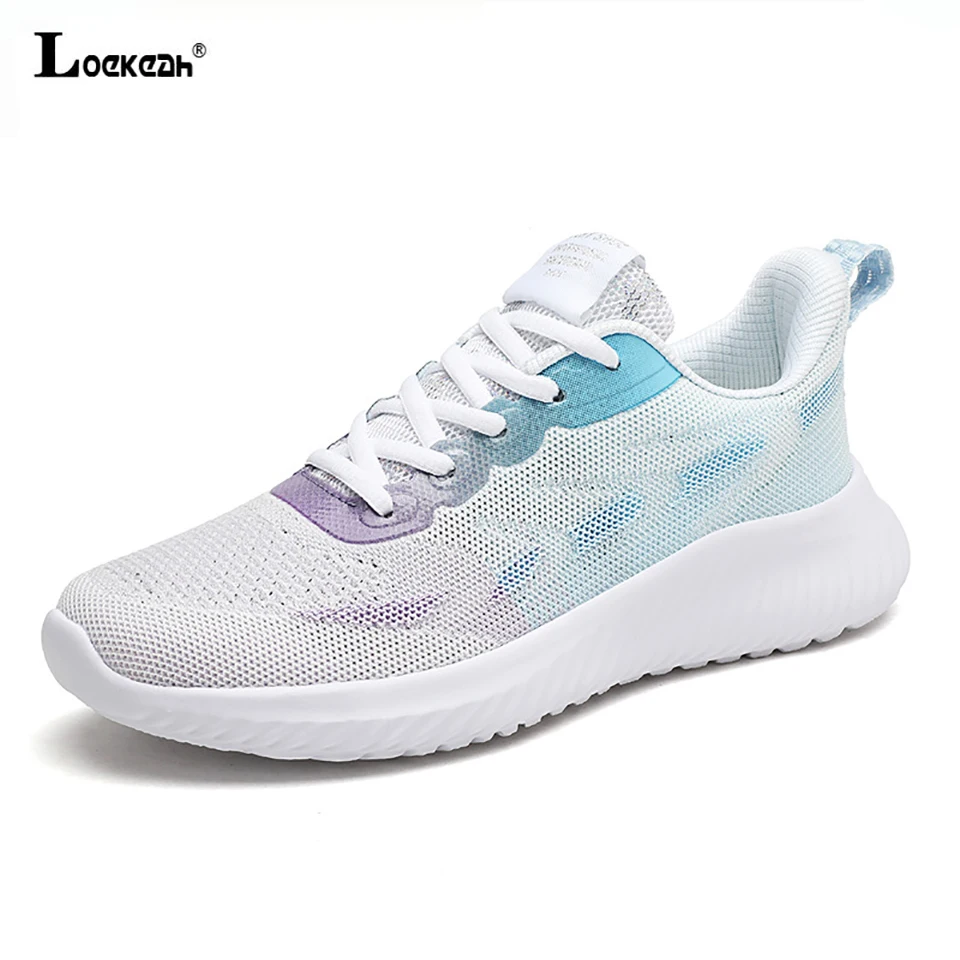 Женские кроссовки для бега Loekeah светильник Кая дышащая сетчатая повседневная обувь для женщин, удобная мягкая спортивная обувь для тенниса фото
