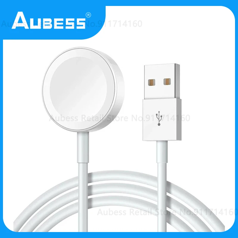 

Портативная беспроводная Магнитная зарядная док-станция QI для Apple Watch 6 5 4 3 2 SE, USB-кабель для зарядного устройства для часов Apple аксессуары для...