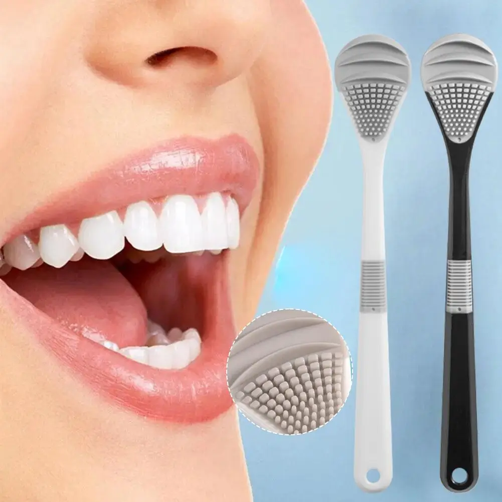 

Double Side Tongue Cleaner Brush For Tongue Cleaning Oral Hygiene Tools Tongue Scraper Toothbrush Fresh Breath W7K8