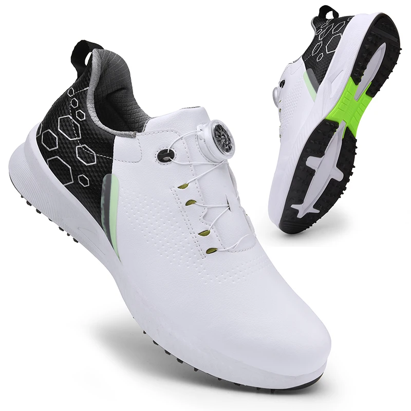 

Мужские кроссовки для гольфа, водонепроницаемая обувь с шипами для ходьбы и бега, большие размеры 36-47