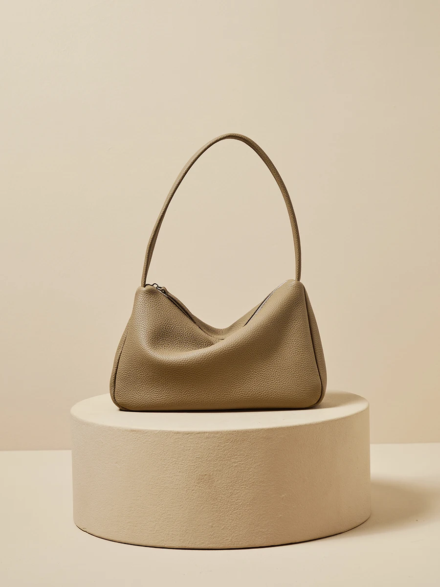 

Новинка 2022, сумка через плечо из воловьей кожи для подмышек во французском стиле, Модная Портативная кожаная женская сумка