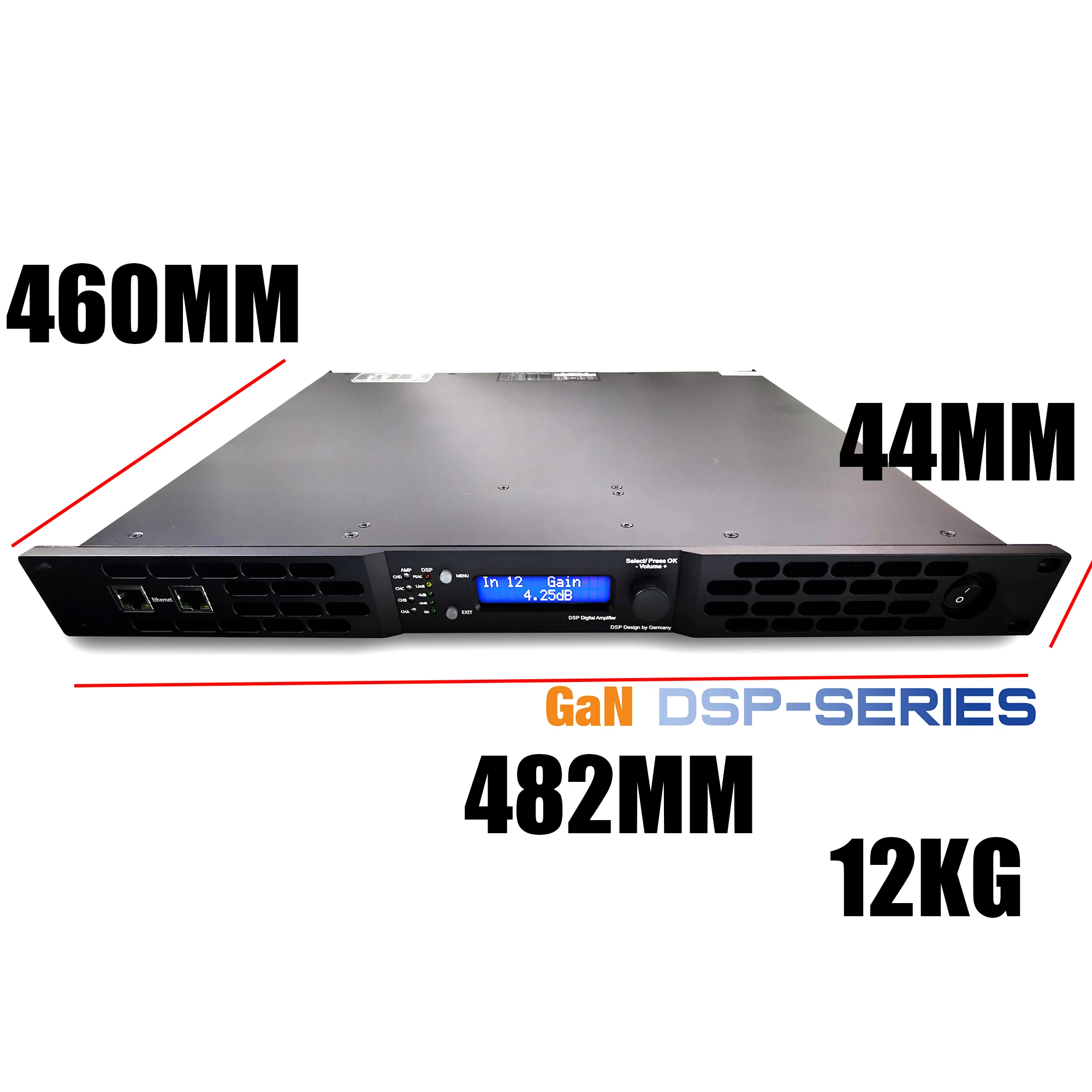 Профессиональный цифровой усилитель-сабвуфер DSP 17000 Вт усилитель 2-канальный