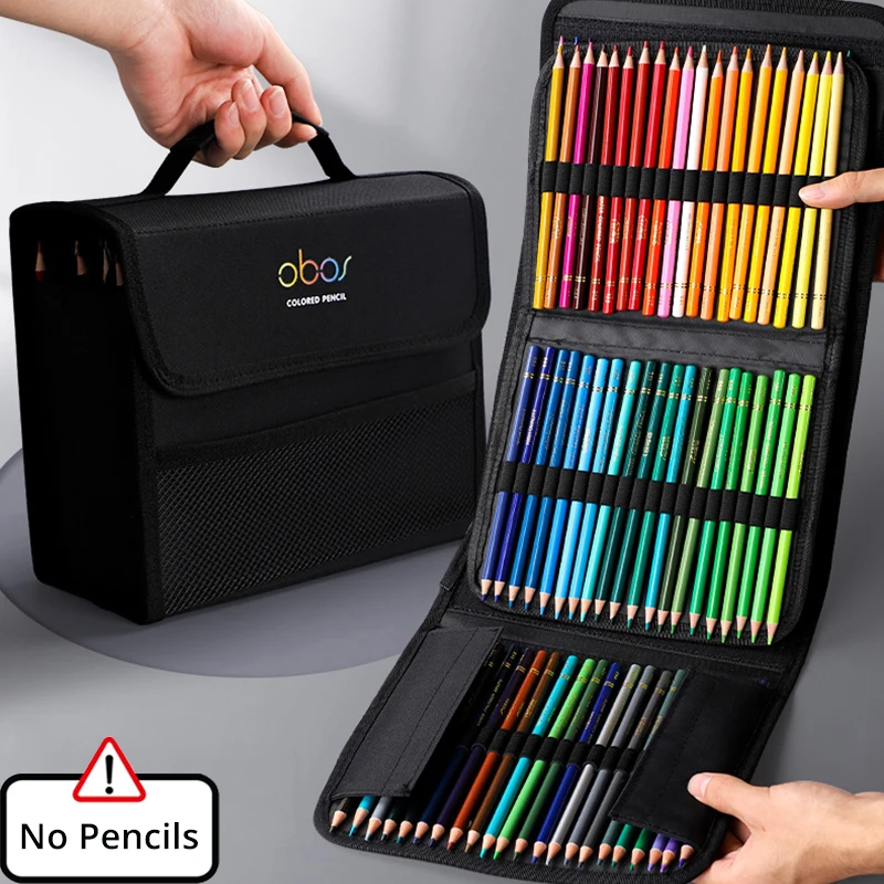 48/72/120//150/200 Holes Colored Lead Pencils Storage Bag Large Capacity Case Box Holder School Supplies Stationery Student