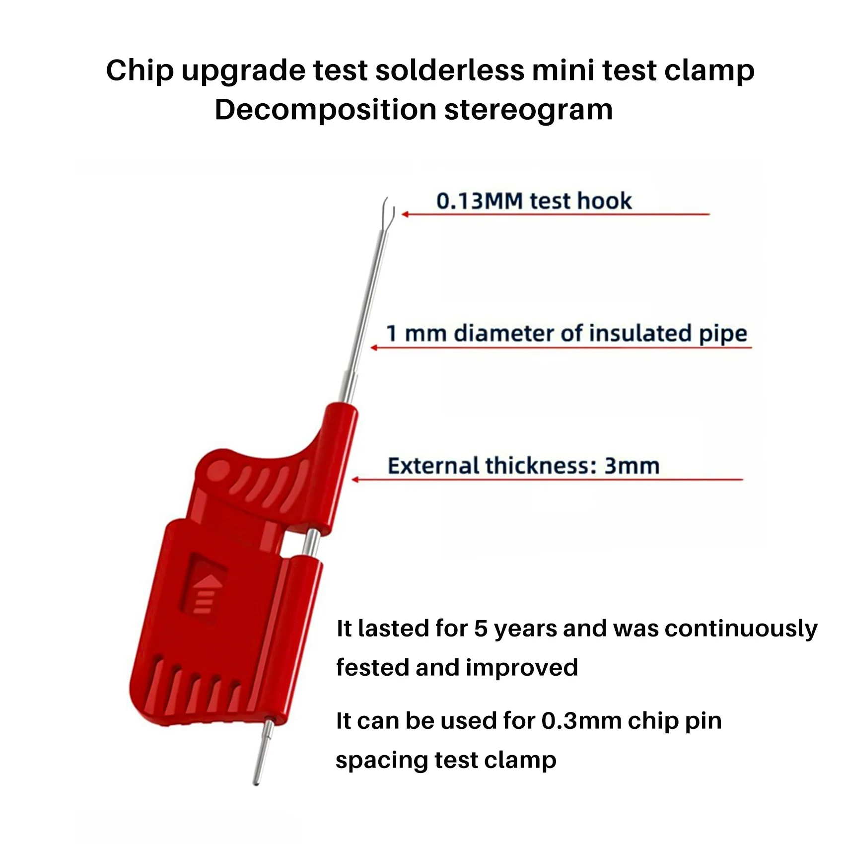 10 шт. SDK08 тестовый зажим SMD IC тестовые зажимы с крючками для электрических