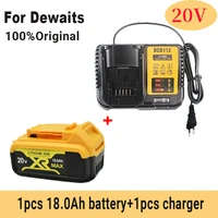 powtree 18000mah 18v20v for dewalt power tool battery for dcb180 dcb181 dcb182 dcb201 dcb201 2 dcb200 dcb200 2 dcb204 2