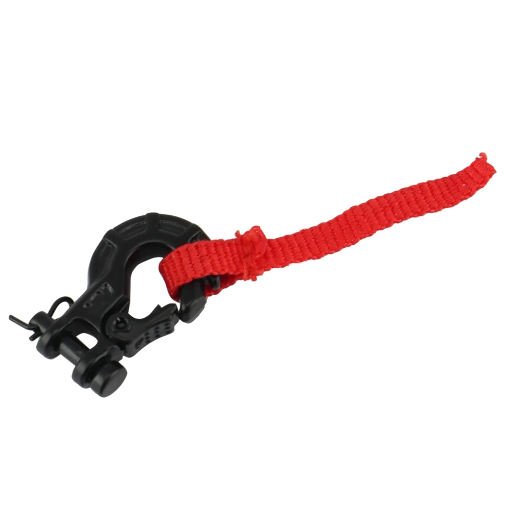 RC Car Winch Hook with Winch Pull Strap Tags Decoration for 1/10 RC Crawler Car Axial SCX10 Traxxas TRX4 RC4WD Parts,1