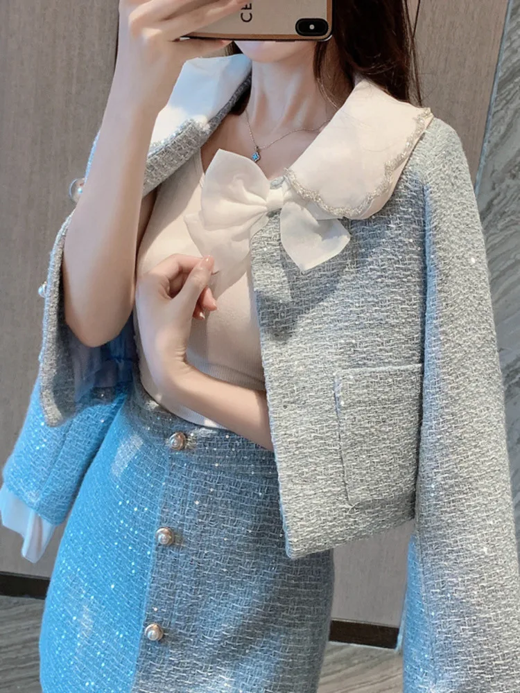 UCXQ модные комплекты Tide элегантный темпераментный комплект с лацканами и