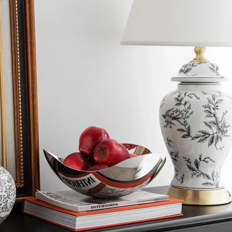 Большая сервировочная миска из нержавеющей стали металлическое блюдо поднос для