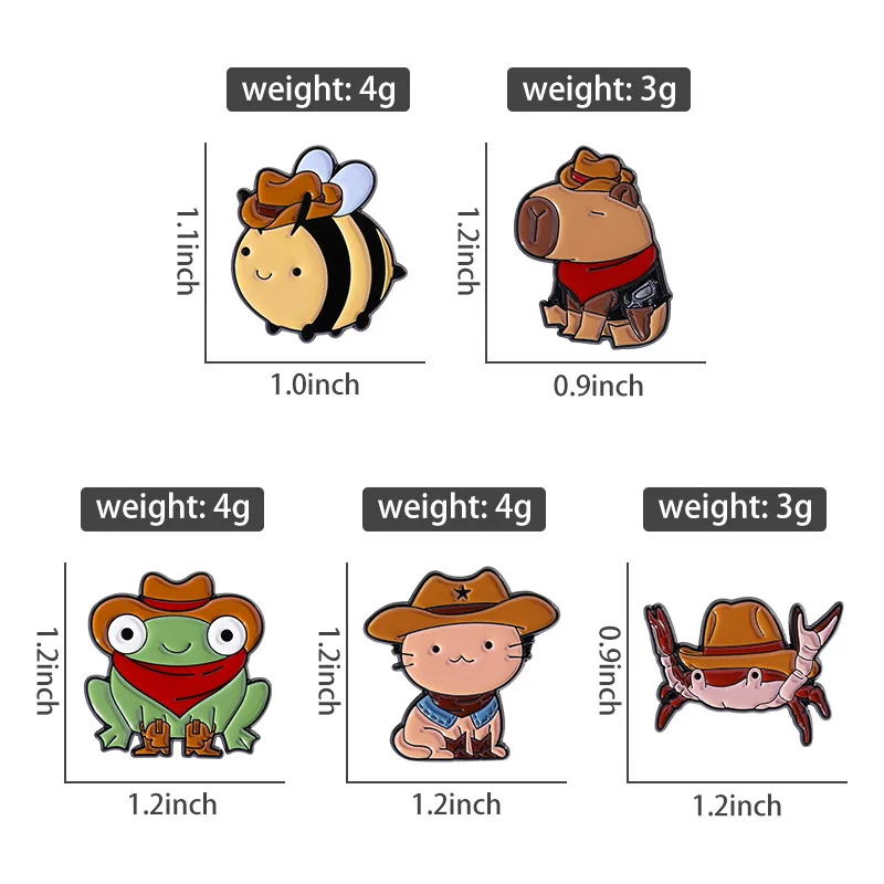 Эмалированные булавки XioMara с животными