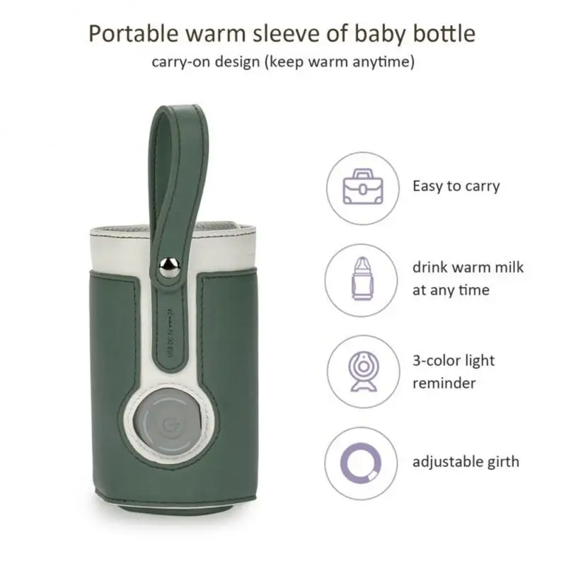 

USB Outdoor Baby Feeding Milk Bottle Warmer Thermal Bag Heating Safety Heating Bottle Bag Baby Warm Milk Bottle Bag Holder Cover
