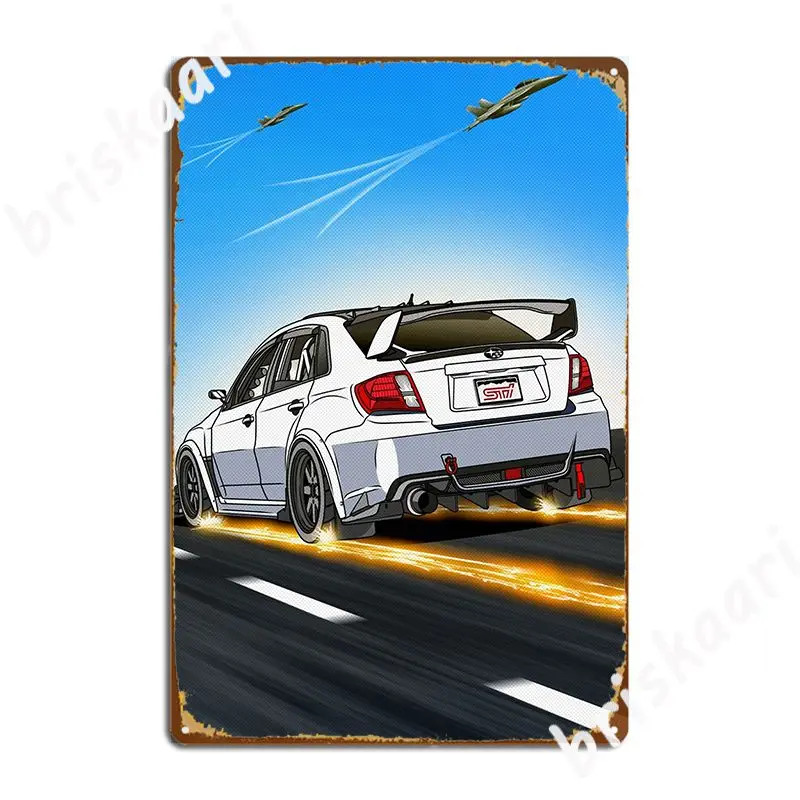 Wrx Sti Drift King металлический фон для фотографий |