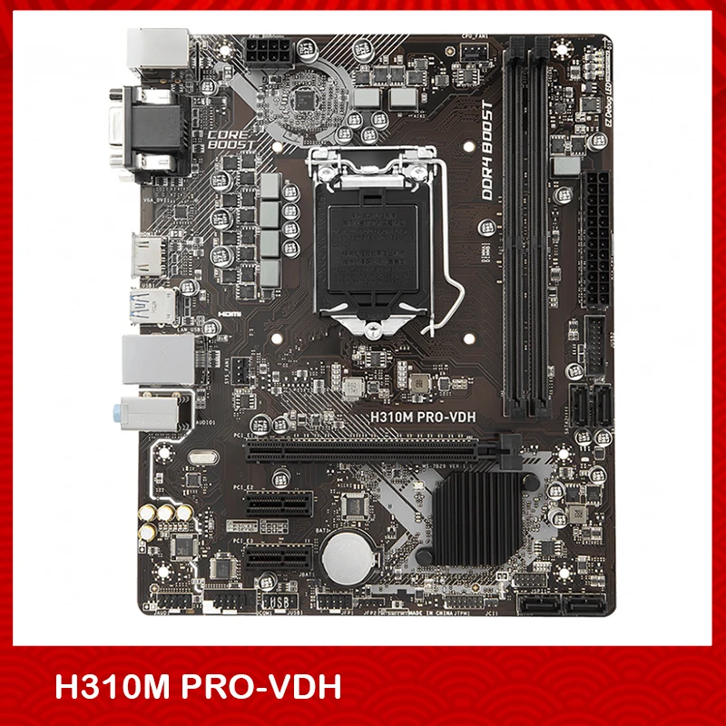 

Оригинальная десктопная материнская плата для Msi H310M PRO-VDH LGA1151 DDR4 32 Гб SATA3 PCI-E 3,0 USB3.1 Gen1 Micro ATX, полностью протестирована