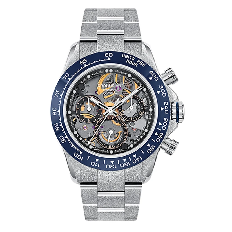 Часы CRONUSART Мужские механические с хронографом 42 мм 5 бар