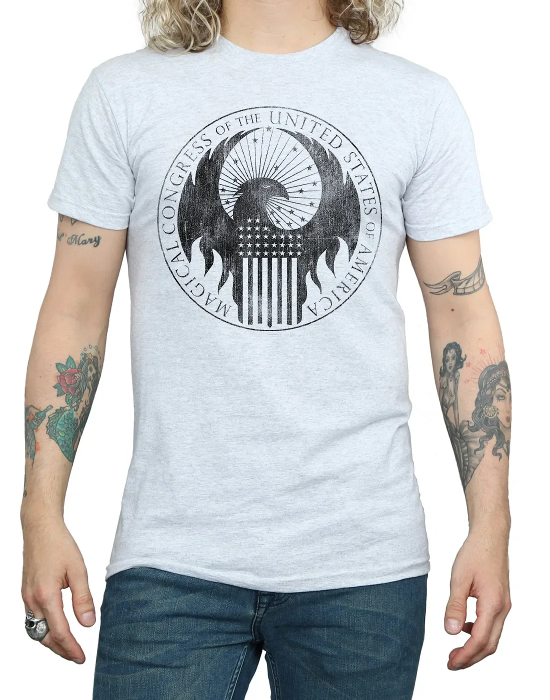 Фантастическая футболка с изображением волшебного конгресса 100% хлопок круглым