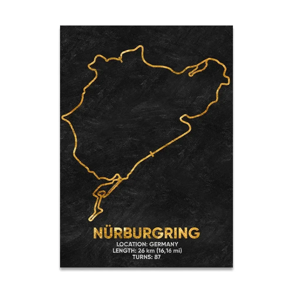 

Настенная картина NüRBURGRING F1 Circuit Poster International Golden Circuit